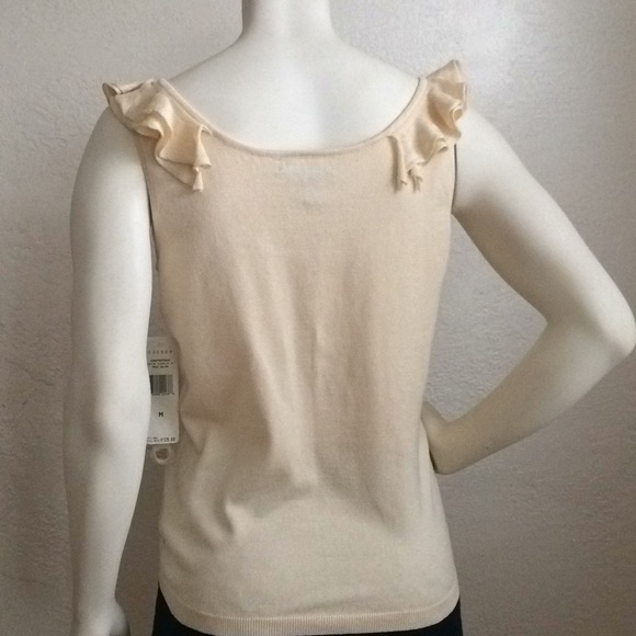 Lauren Ralph Lauren silk knit shell with ruffles - Picture 6 of 8